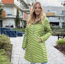 Kozy kabát fűzöld – Női átmeneti kabát – Innova Fashion – 4. kép